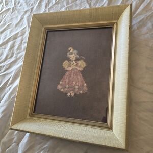 Vintage Saltzman's Gallery & Art Studio Needlepoint Framed Picture Set